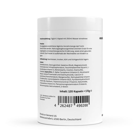 Multivitamin- og mineralkompleks – 120 Kapsler